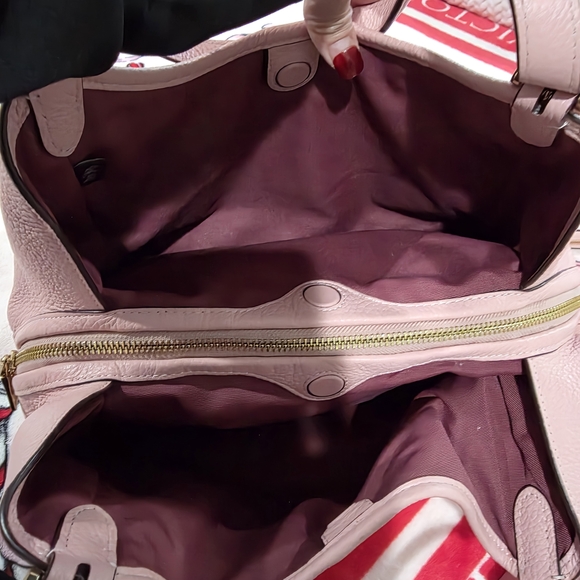 Coach Pink Pebbled Leather Hobo Shoulder Bag + Wallet Set - Picture 6 of 11